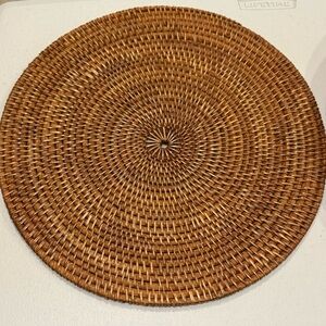 Woven Rattan Table Placemats-15.5” Round-Set of 5